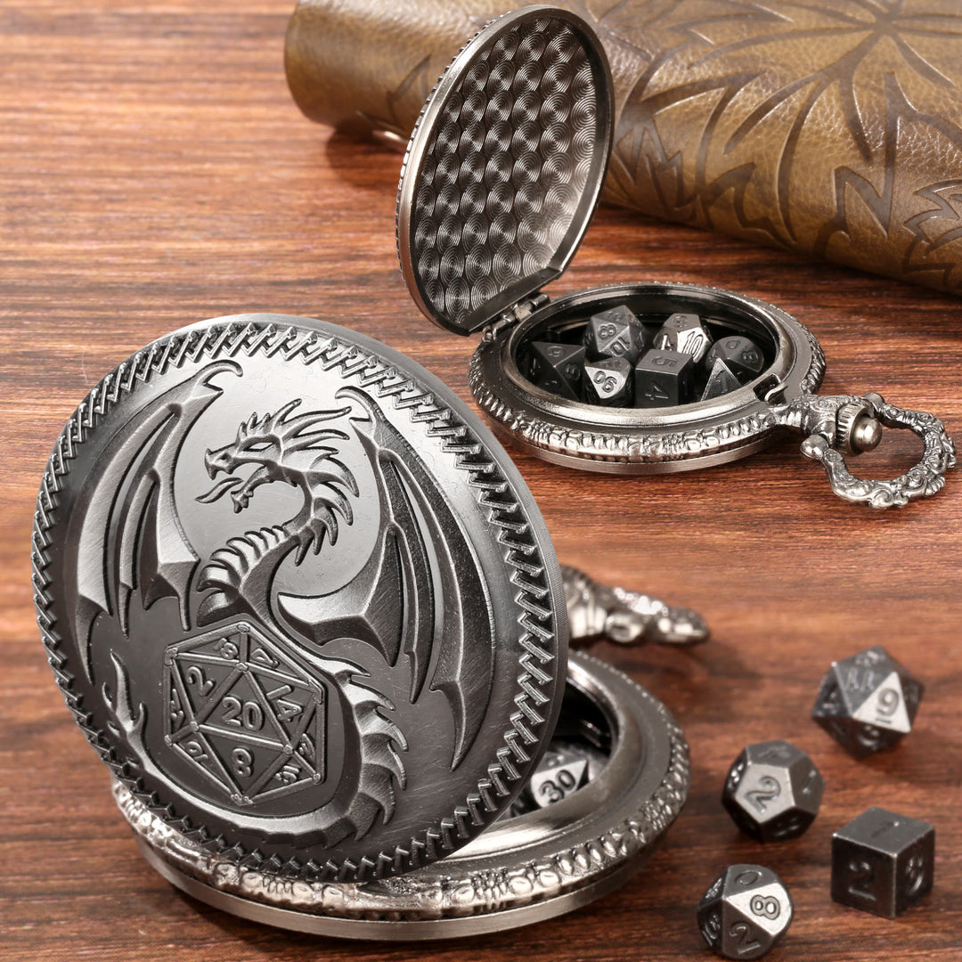 WorldNorse Steampunk-Hüftkette mit Drachen-Polyeder-Würfeln - image 9