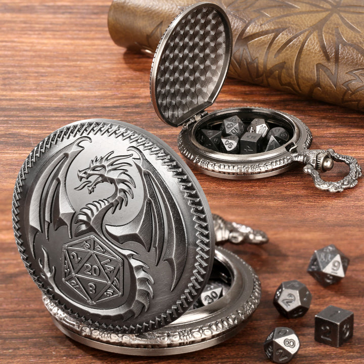 WorldNorse Steampunk-Hüftkette mit Drachen-Polyeder-Würfeln - image 9