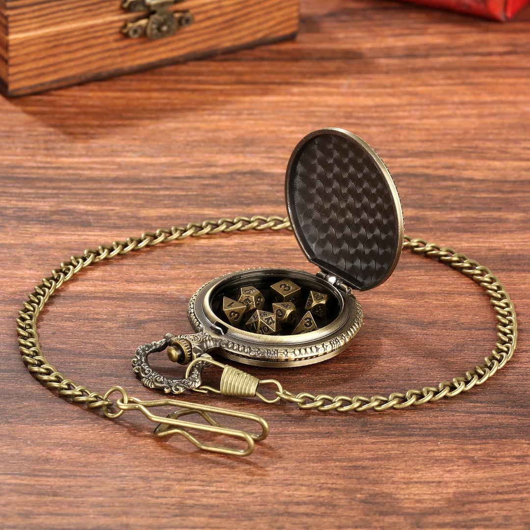 WorldNorse Steampunk-Hüftkette mit Drachen-Polyeder-Würfeln - image 4