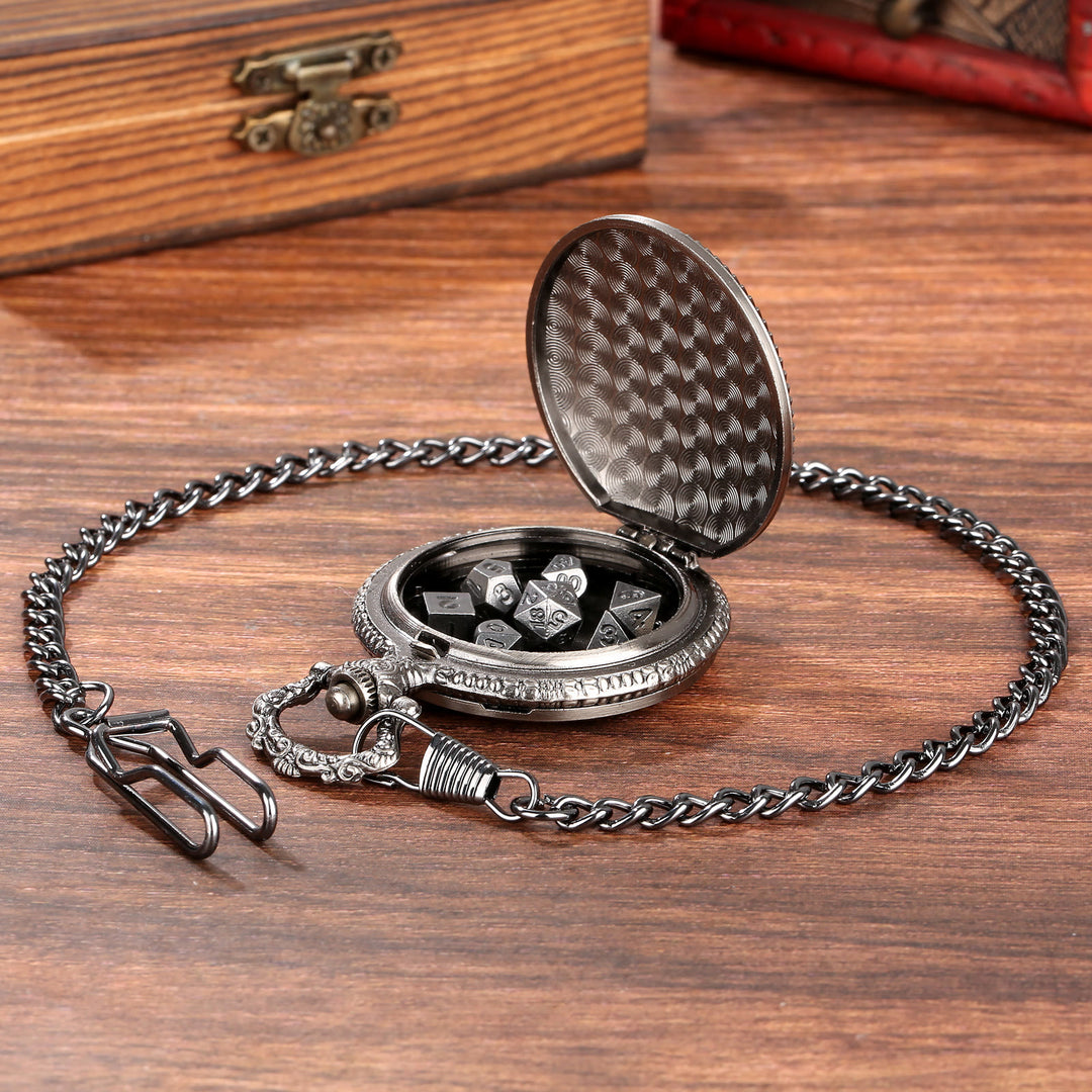 WorldNorse Steampunk-Hüftkette mit Drachen-Polyeder-Würfeln - image 10