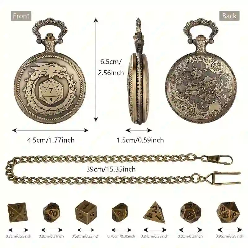WorldNorse Bronze Drachen Mini Würfel Taille Kette - image 6