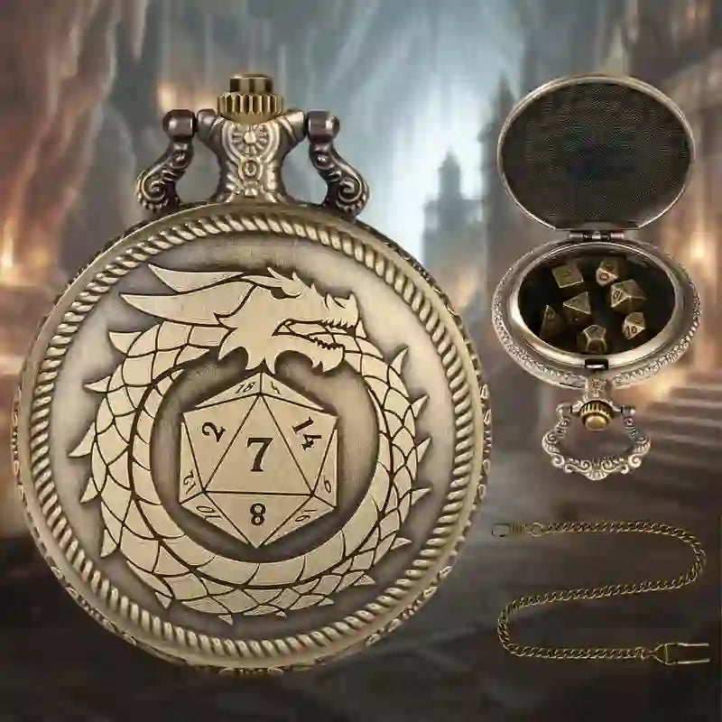 WorldNorse Bronze Drachen Mini Würfel Taille Kette - image 1