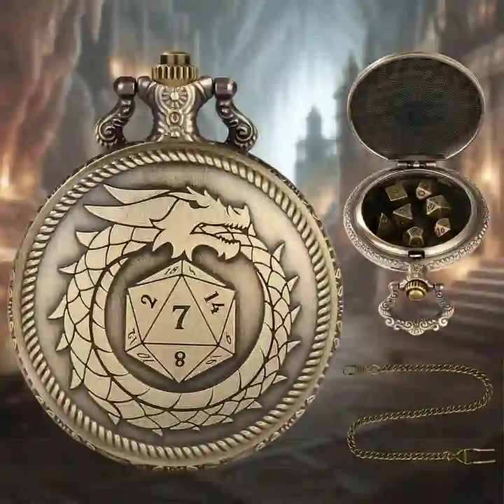 WorldNorse Bronze Drachen Mini Würfel Taille Kette - image 1