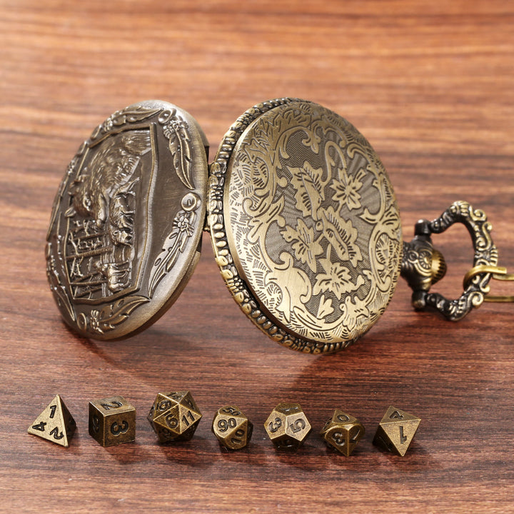 WorldNorse Geprägtes Wölfe-Würfeletui-Set, Taillenkette - image 3