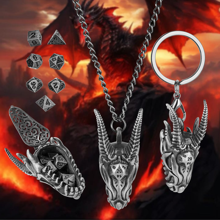 WorldNorse Wikinger-Drachenkopf-Würfel-Halskette/Schlüsselanhänger - image 8