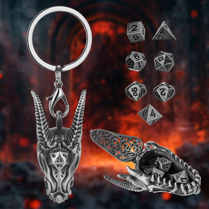 WorldNorse Wikinger-Drachenkopf-Würfel-Halskette/Schlüsselanhänger - image 14