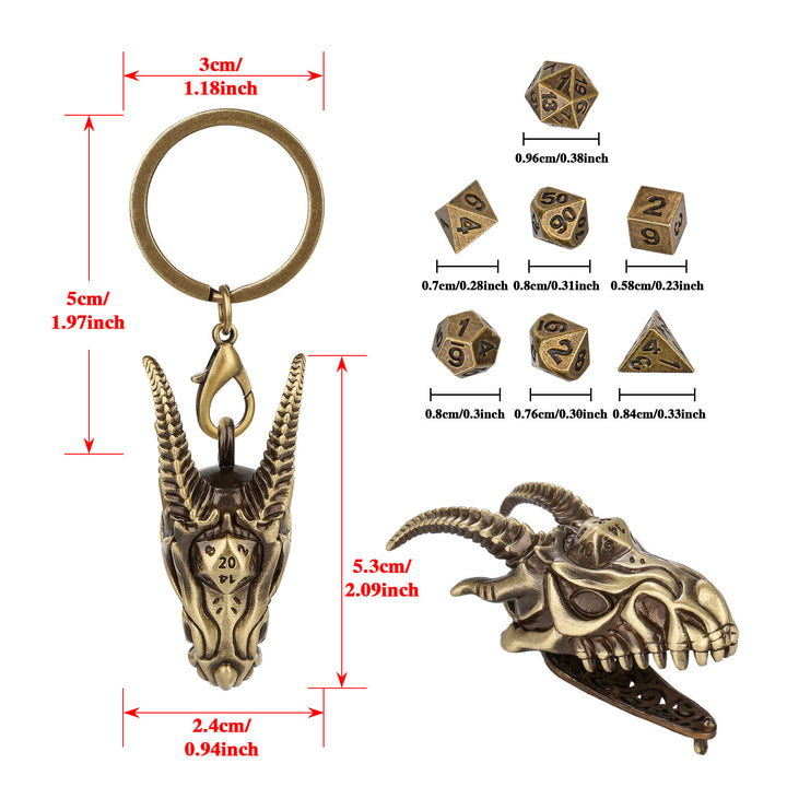 WorldNorse Wikinger-Drachenkopf-Würfel-Halskette/Schlüsselanhänger - image 11