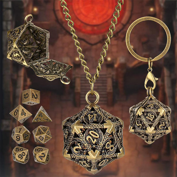WorldNorse Halskette/Hüftkette/Schlüsselanhänger mit 20 hohlen Würfeln - image 3