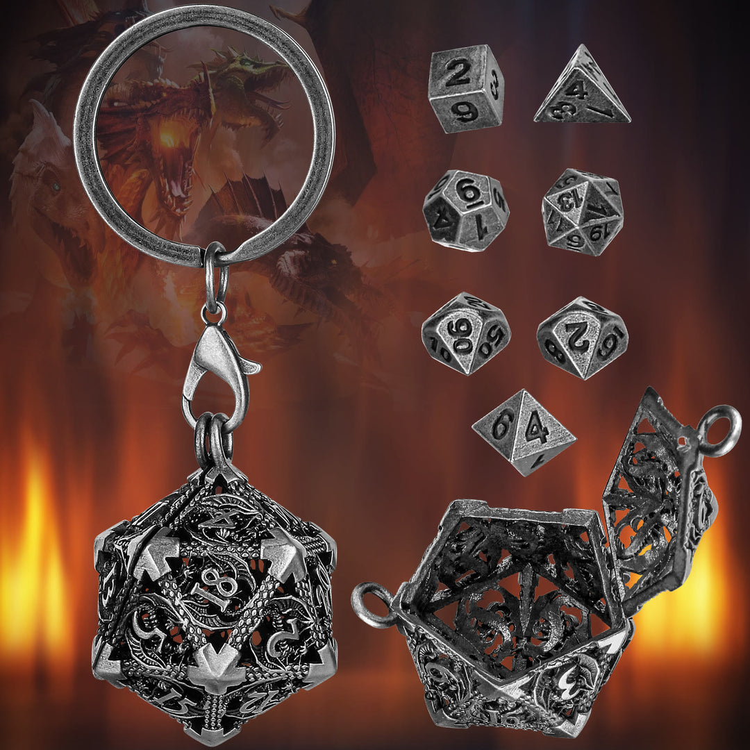 WorldNorse Halskette/Hüftkette/Schlüsselanhänger mit 20 hohlen Würfeln - image 8