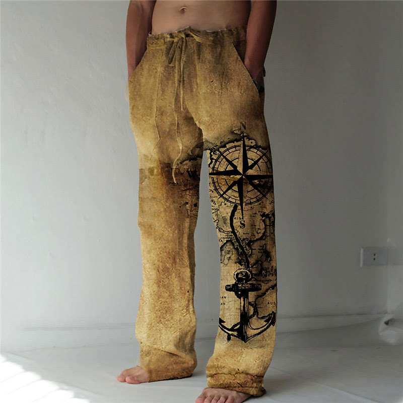 WorldNorse Vintage Kompass Freizeithosen - Braun - US/UK/AU52, EU62 (6XL) - image 1