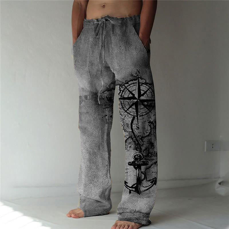 WorldNorse Vintage Kompass Freizeithosen - Grau - US/UK/AU52, EU62 (6XL) - image 1