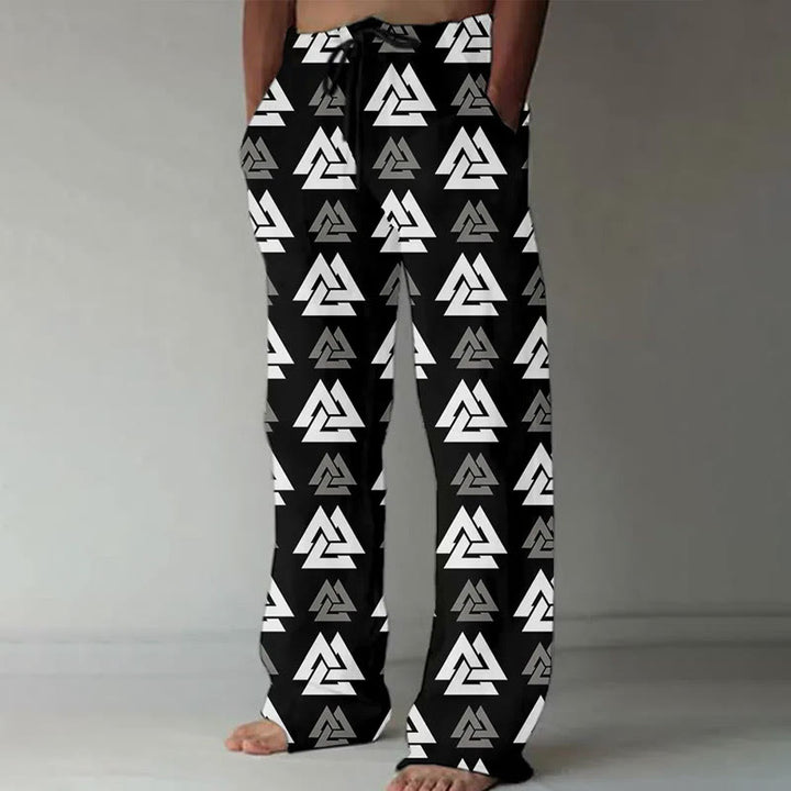 WorldNorse Viking Vintage Valknut Bedruckte Freizeithosen - US/UK/AU52, EU62 (6XL) - image 0