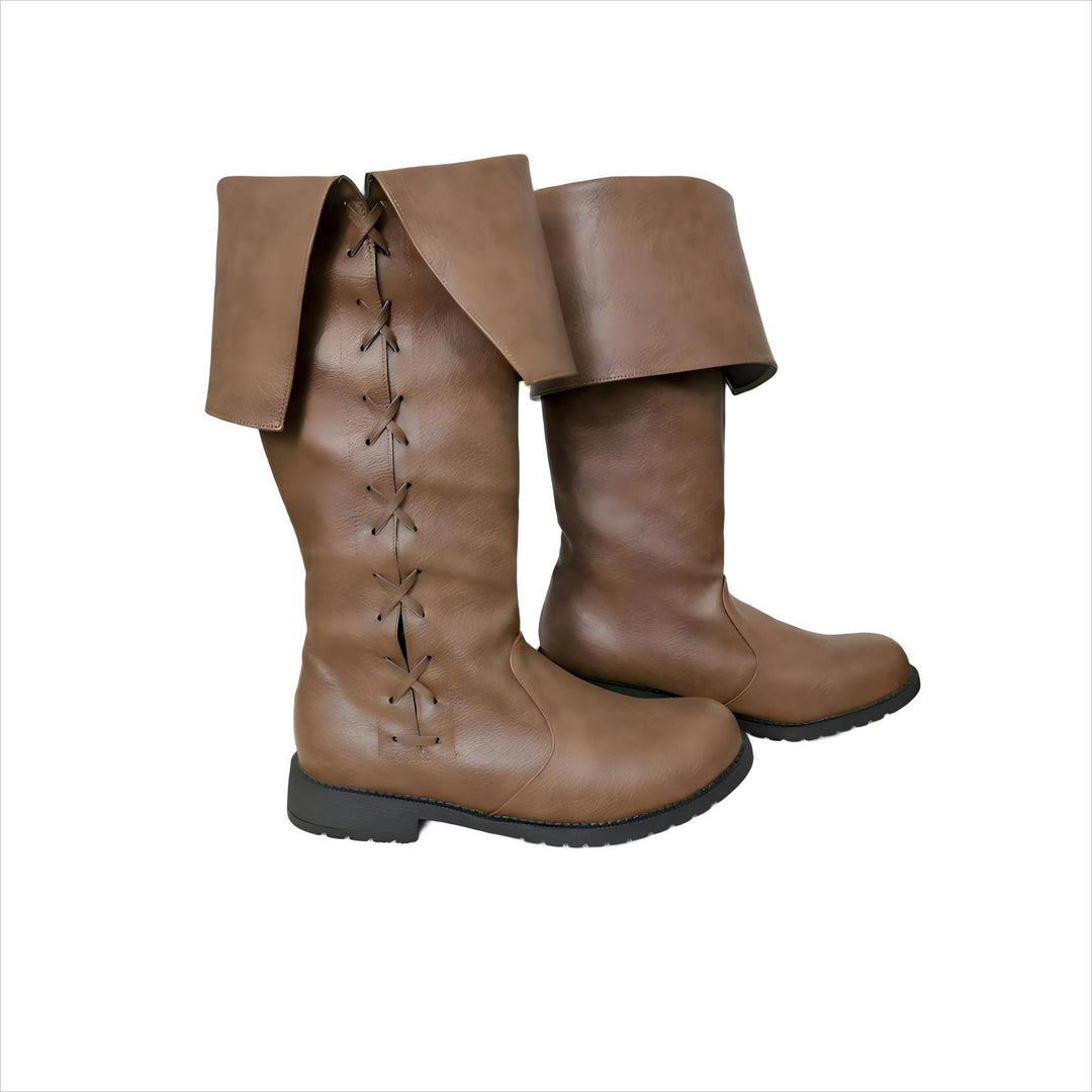 WorldNorse Viking Vintage Schnürstiefel mit niedrigem Absatz - Braun - US 13 - image 0
