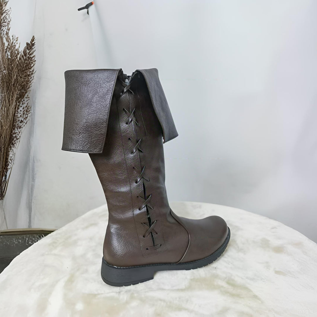WorldNorse Viking Vintage Schnürstiefel mit niedrigem Absatz - image 13