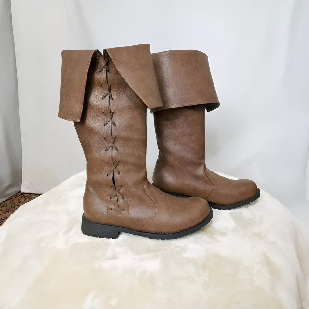 WorldNorse Viking Vintage Schnürstiefel mit niedrigem Absatz - image 1