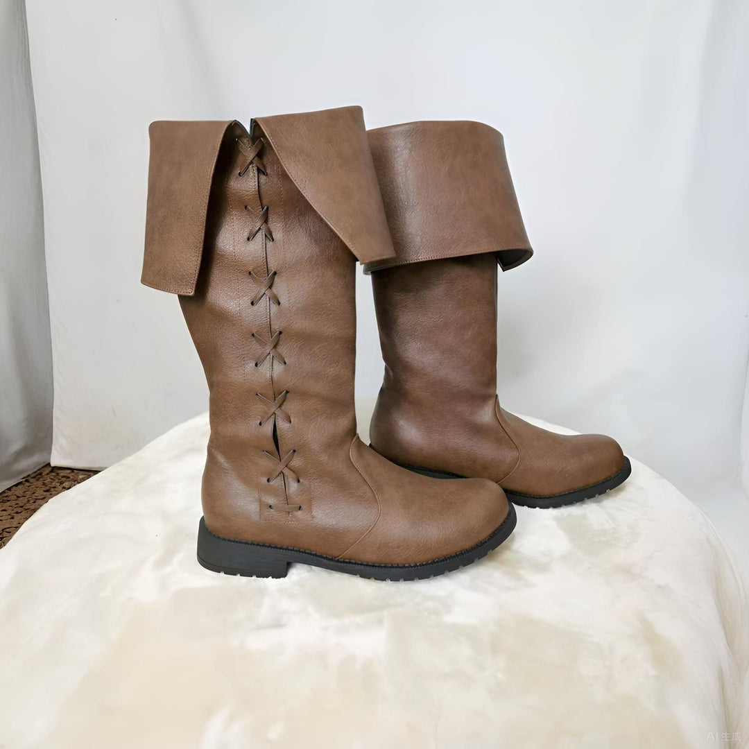 WorldNorse Viking Vintage Schnürstiefel mit niedrigem Absatz - image 1