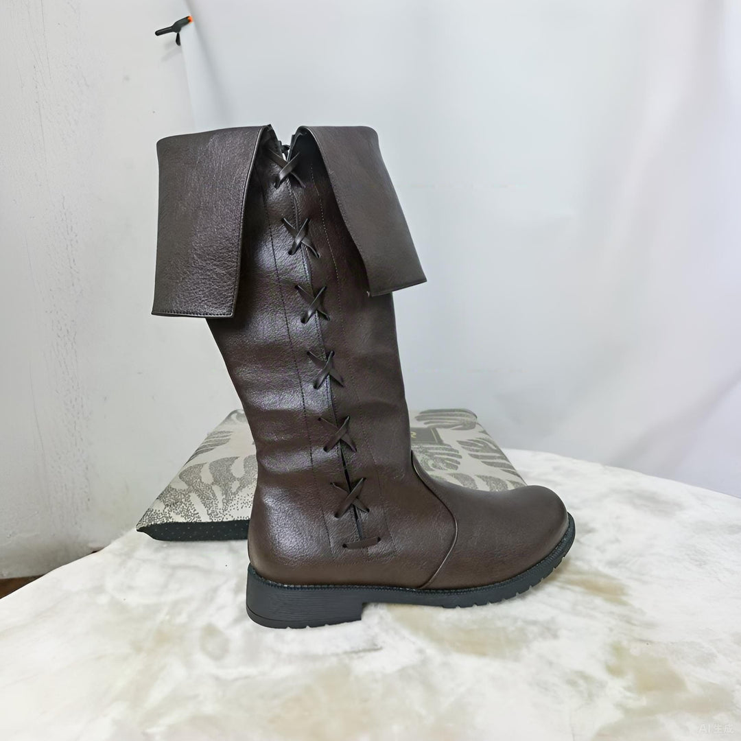 WorldNorse Viking Vintage Schnürstiefel mit niedrigem Absatz - image 13