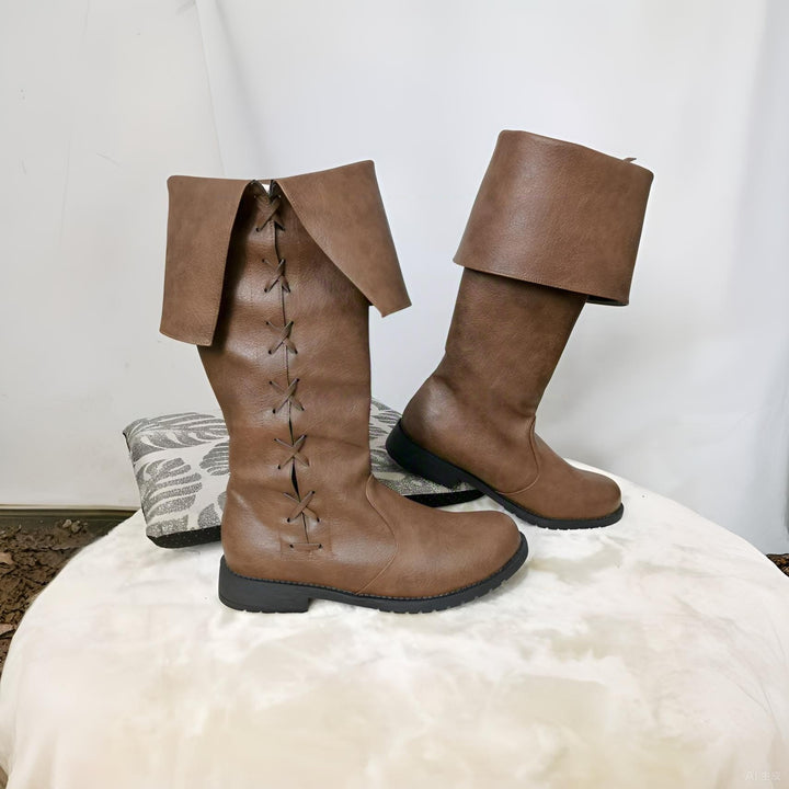 WorldNorse Viking Vintage Schnürstiefel mit niedrigem Absatz - image 3