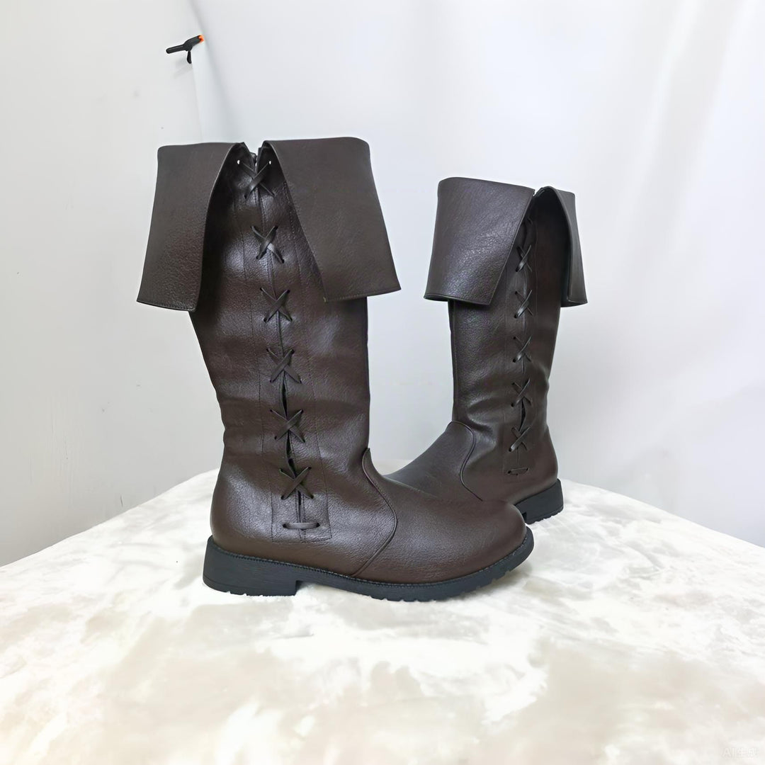 WorldNorse Viking Vintage Schnürstiefel mit niedrigem Absatz - image 12