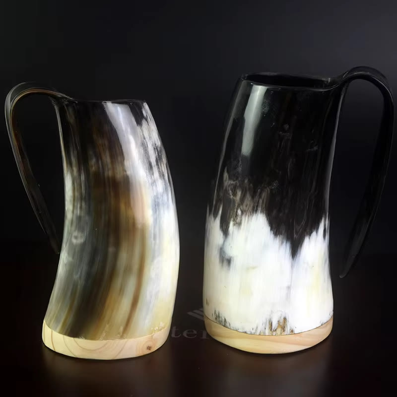 WorldNorse Viking Retro Natur Ochsenhorn Tasse - image 0