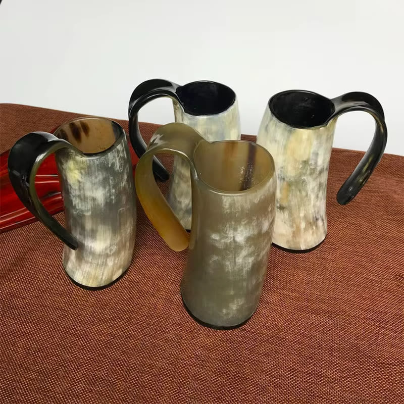 WorldNorse Viking Retro Natur Ochsenhorn Tasse - image 1