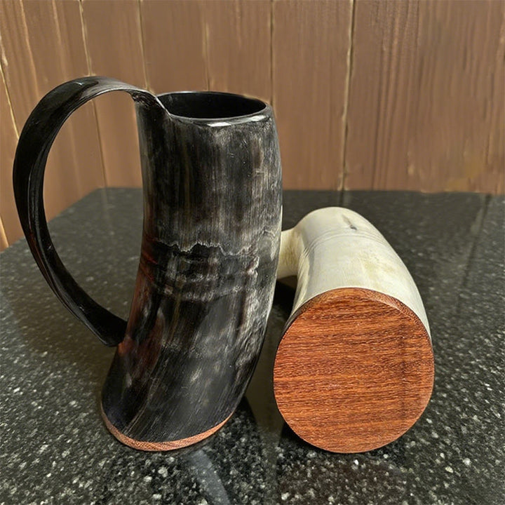 WorldNorse Viking Retro Natur Ochsenhorn Tasse - image 13