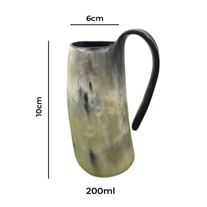 WorldNorse Viking Retro Natur Ochsenhorn Tasse - Kleiner Hornbecher - image 2