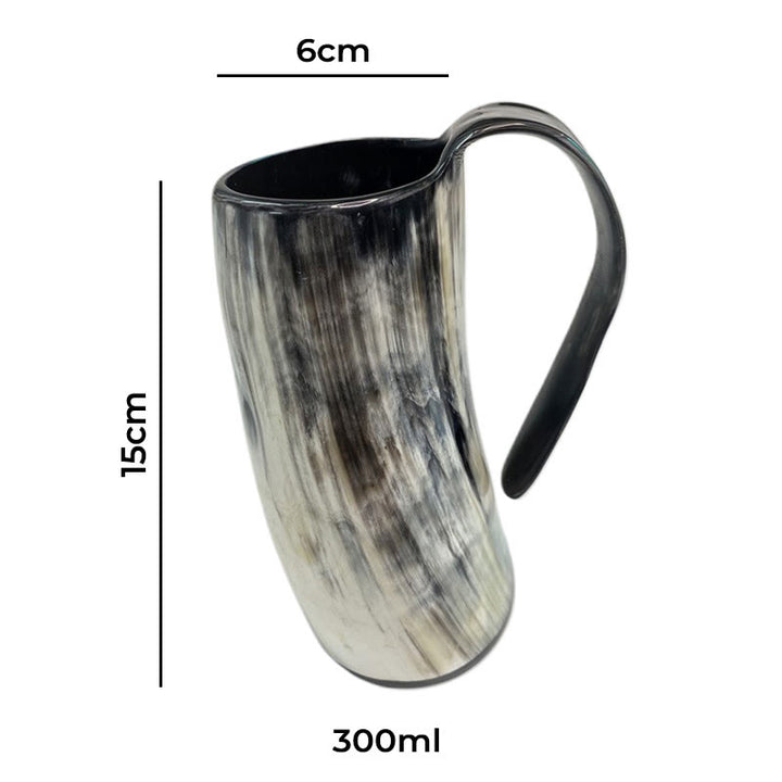 WorldNorse Viking Retro Natur Ochsenhorn Tasse - Mittlere Hornbasis - image 4