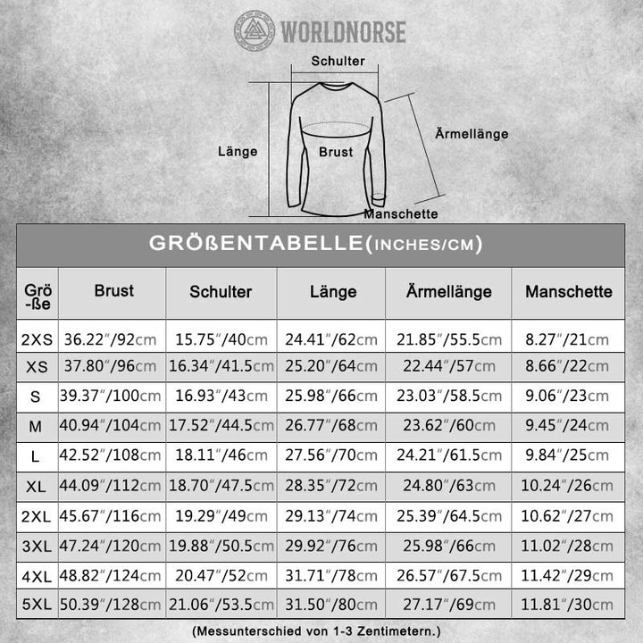 WorldNorse Viking Mythology Vegvisir Kompass Langes T-Shirt - image 3