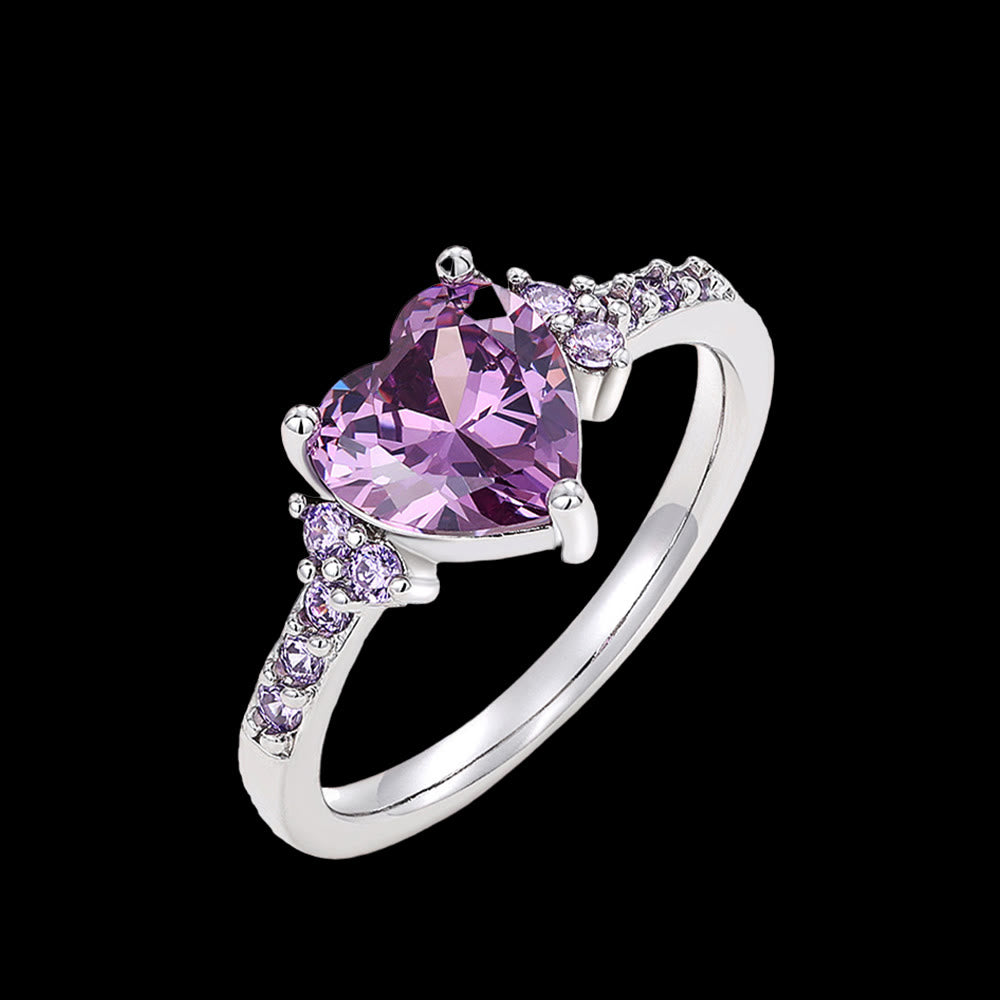 WorldNorse Twilight Oath Herzring - Amethyst - 65mm - image 0