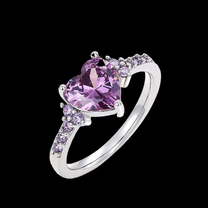 WorldNorse Twilight Oath Herzring - Amethyst - 65mm - image 0