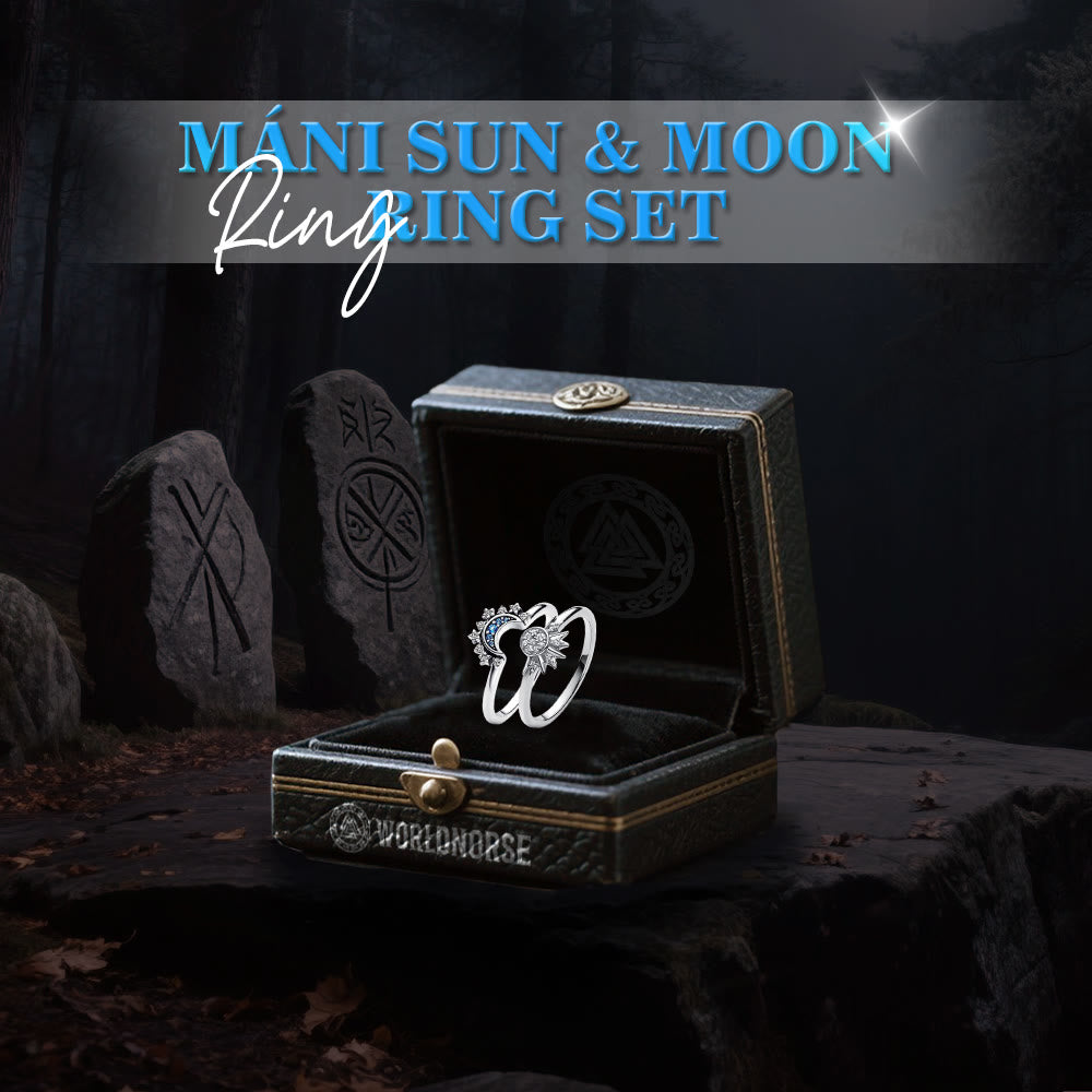 WorldNorse Máni Sonnen- und Mondring-Set - image 7