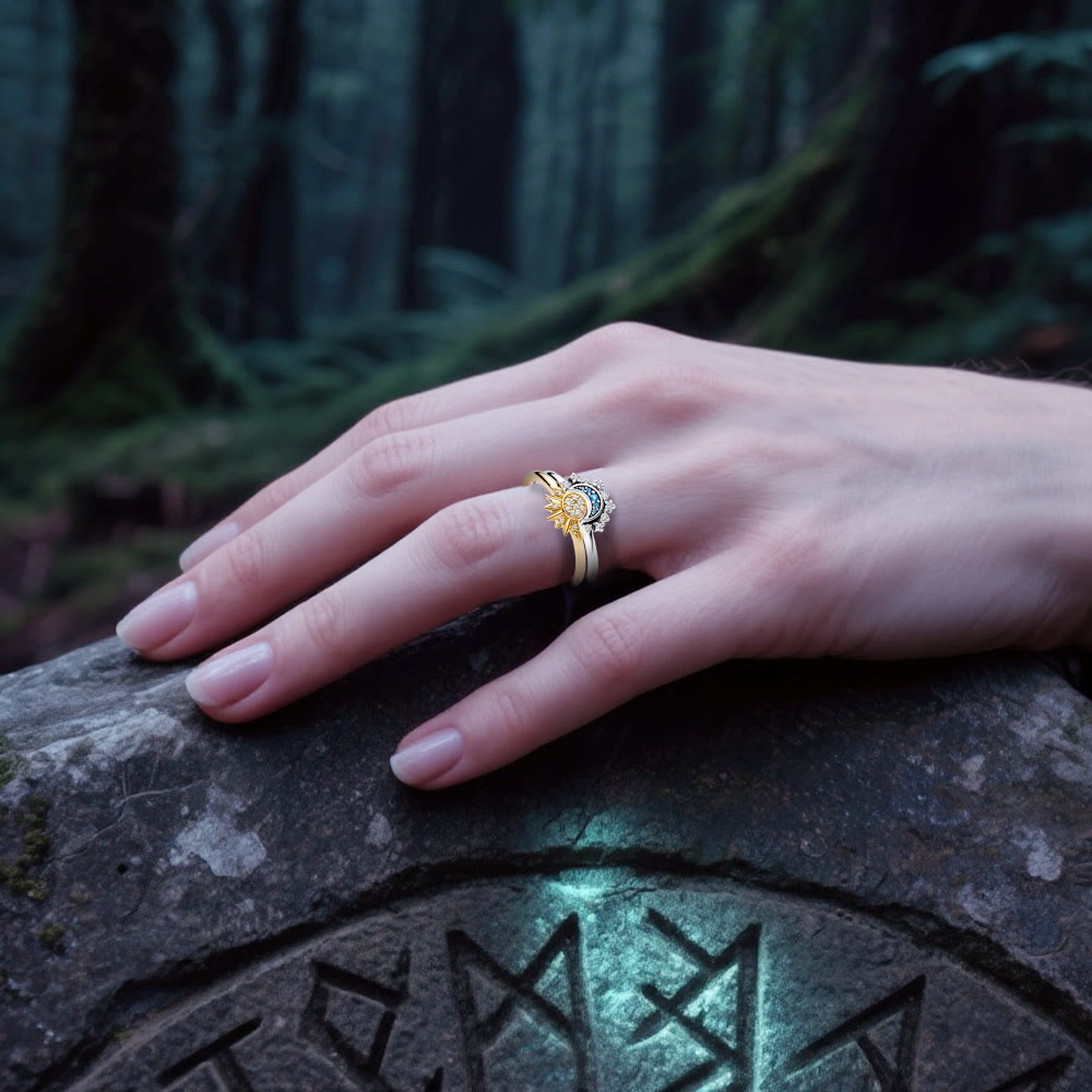 WorldNorse Máni Sonnen- und Mondring-Set - image 1