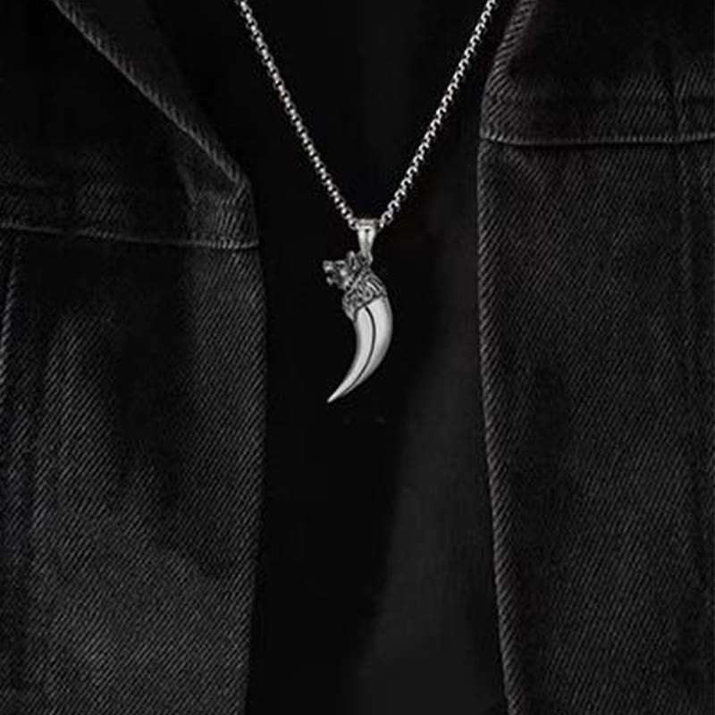 WorldNorse Halskette aus handgefertigtem 925er Silber mit Wolf - image 3
