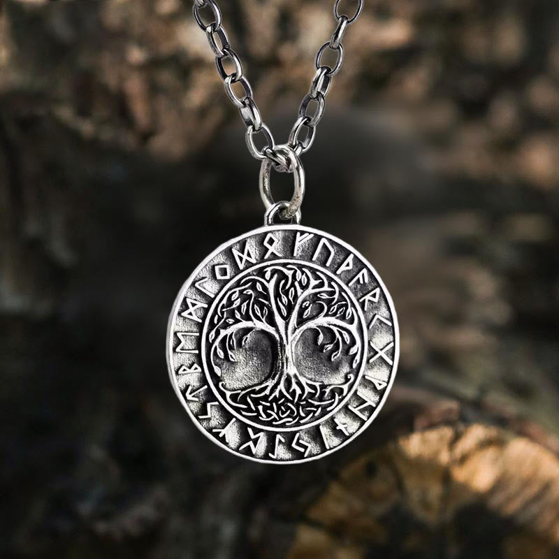 WorldNorse Halskette mit Yggdrasil Rune , handgefertigtes 925er Silber - image 2