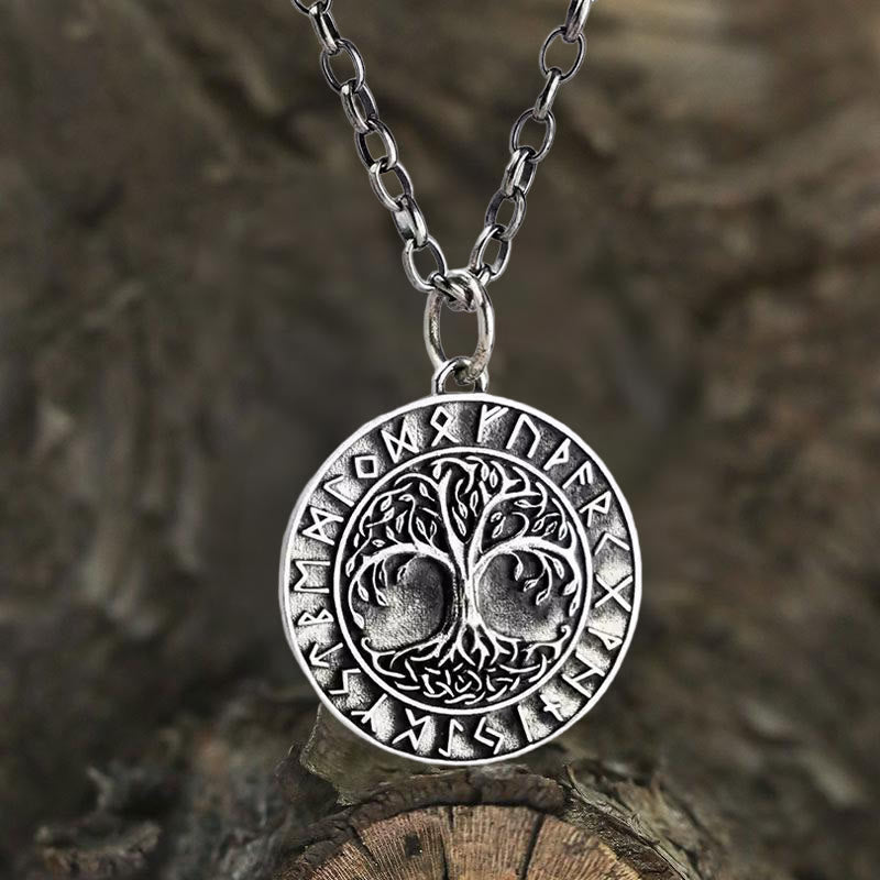 WorldNorse Halskette mit Yggdrasil Rune , 925er Sterlingsilber - image 1