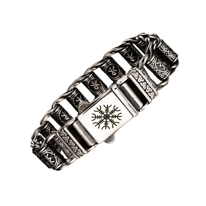 WorldNorse Wikinger Rune -Fasskettenarmband - Helm der Ehrfurcht - 22 cm - NEIN DANKE - image 9