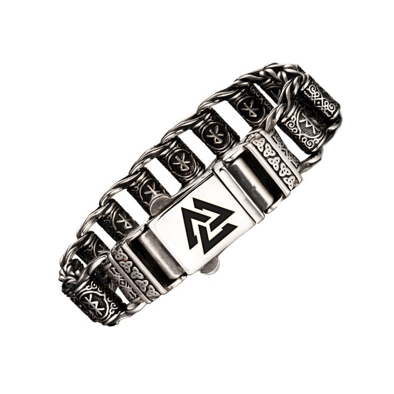 WorldNorse Wikinger Rune -Fasskettenarmband - Valknut - 22 cm - NEIN DANKE - image 5