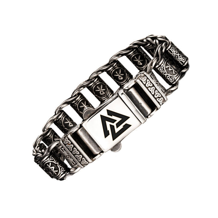 WorldNorse Wikinger Rune -Fasskettenarmband - Valknut - 22 cm - NEIN DANKE - image 5