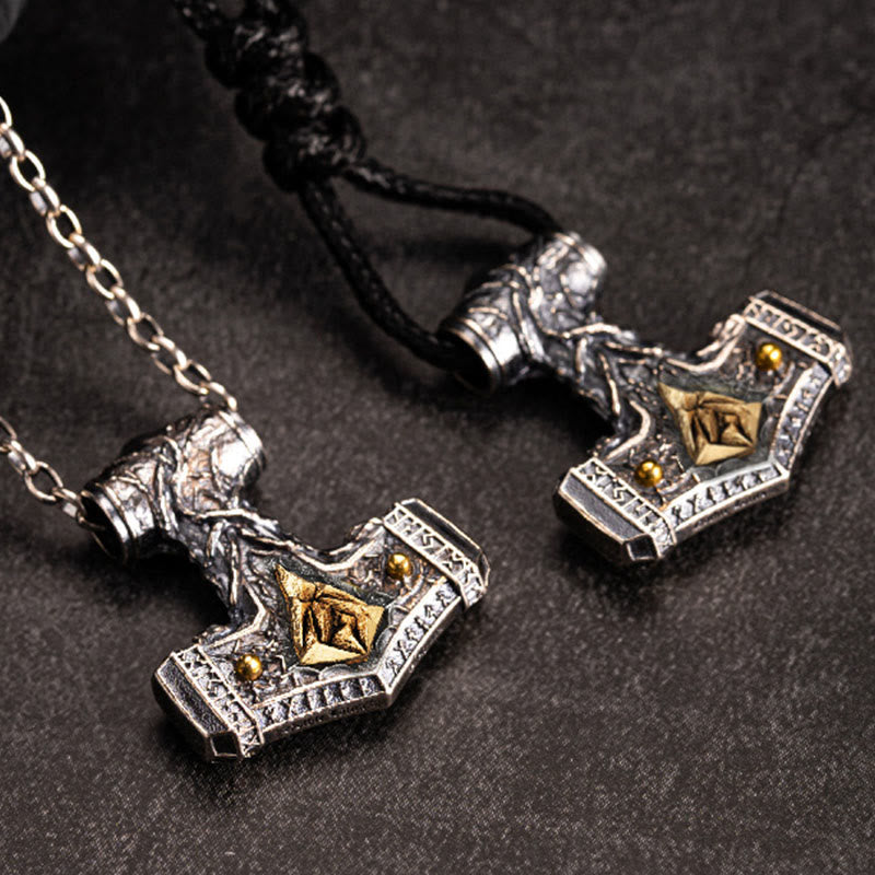 WorldNorse Halskette aus handgefertigtem 925er Silber mit Mjölnir -Anhänger aus Stonehenge - image 4