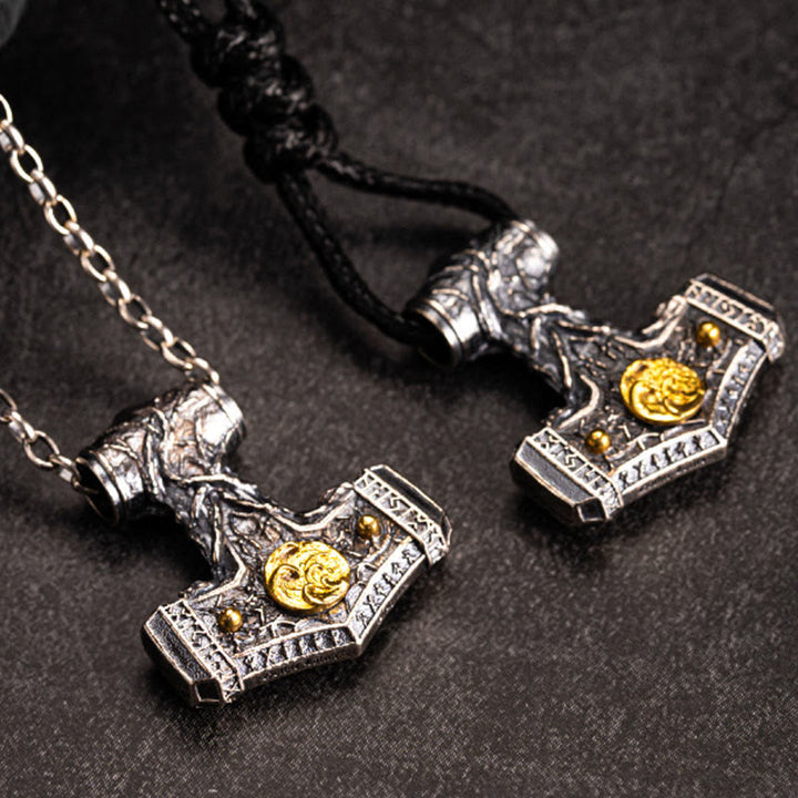 WorldNorse Halskette mit nordischem Mjölnir Emblem aus handgefertigtem 925er Silber - image 2