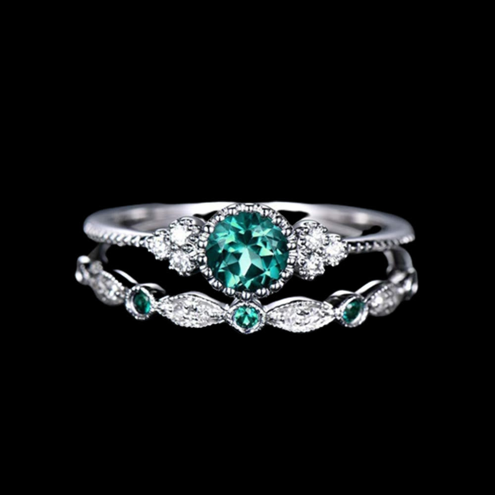 WorldNorse Nordischer Lovebond-Ring - Grün - 62mm - image 0