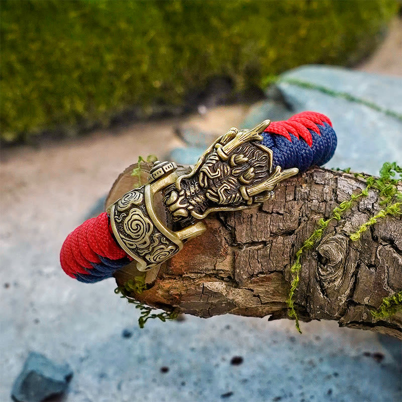WorldNorse Mythology Nordischer Drache Paracord Geflochtenes Armband - image 1