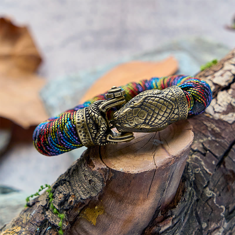 WorldNorse Wikinger-Armband mit Schlangenverschluss und Paracord-Flechtmuster - image 10