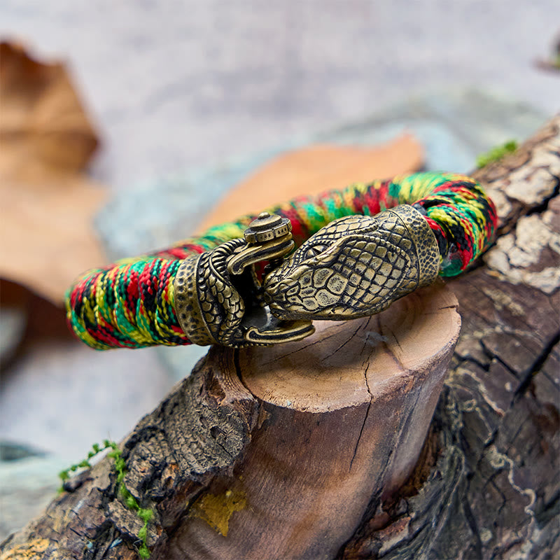 WorldNorse Wikinger-Armband mit Schlangenverschluss und Paracord-Flechtmuster - image 6