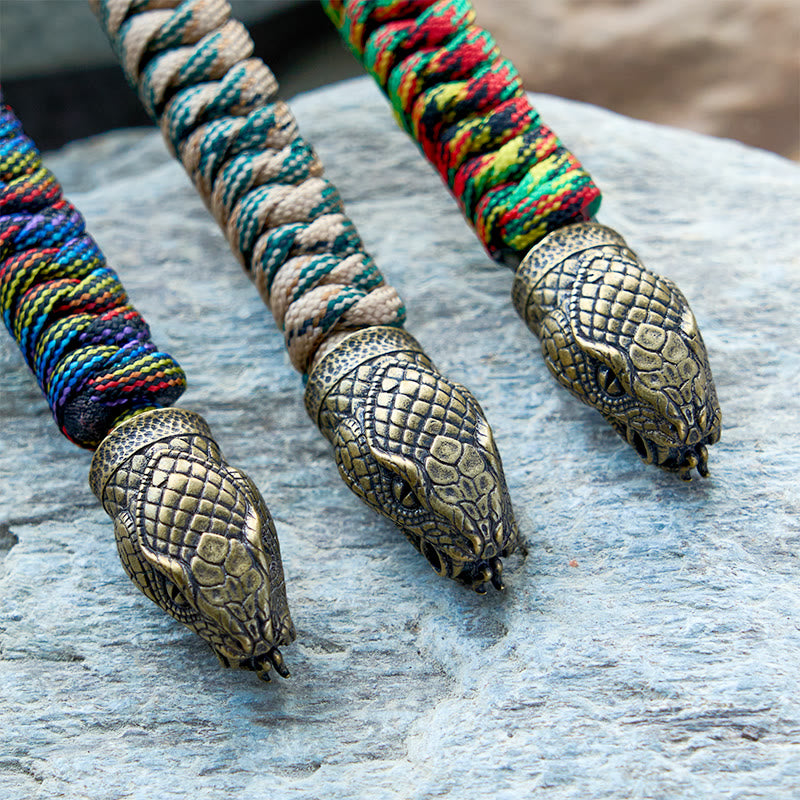 WorldNorse Wikinger-Armband mit Schlangenverschluss und Paracord-Flechtmuster - image 14
