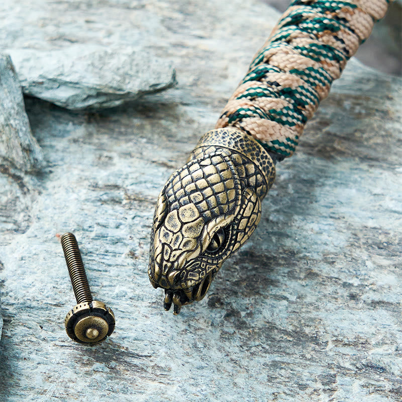 WorldNorse Wikinger-Armband mit Schlangenverschluss und Paracord-Flechtmuster - image 3