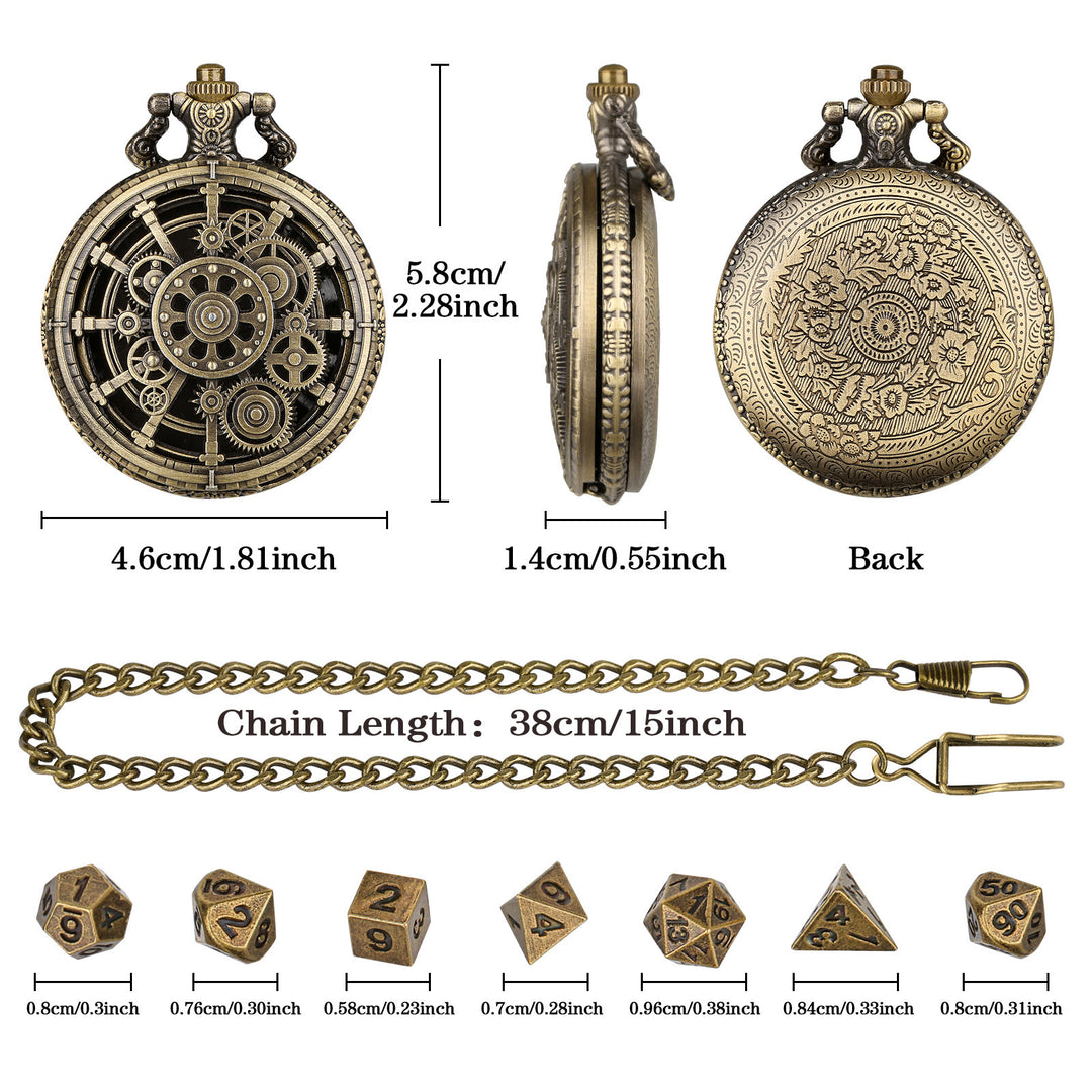 WorldNorse Steampunk Gears Würfel Set Taillenkette - image 9