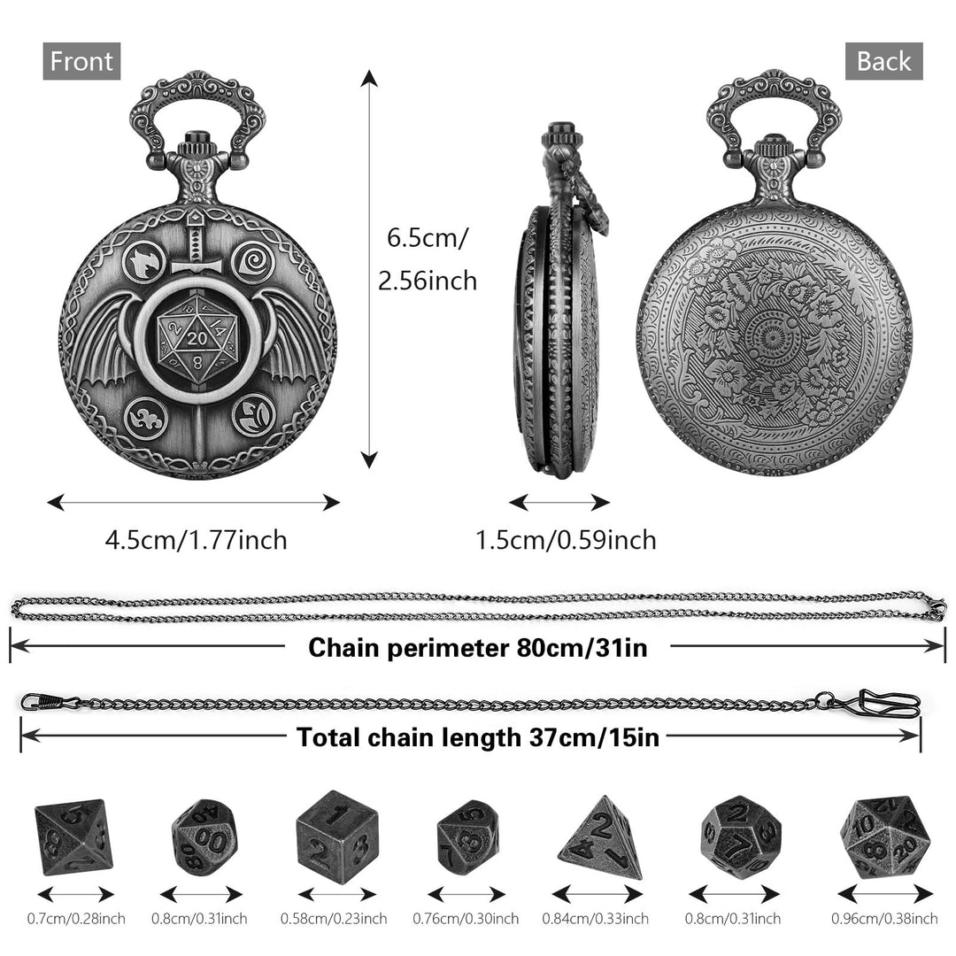 WorldNorse Schwertflügel Polyedrische Würfel Taillenkette - image 9