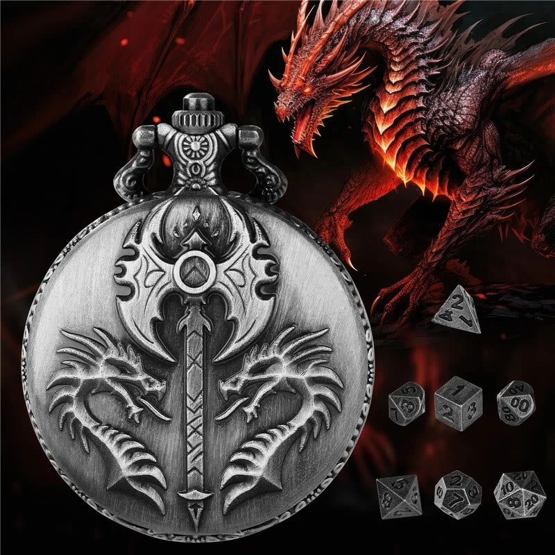 WorldNorse Doppeldrachenaxt Polyedrische Würfel-Hüftkette - image 1